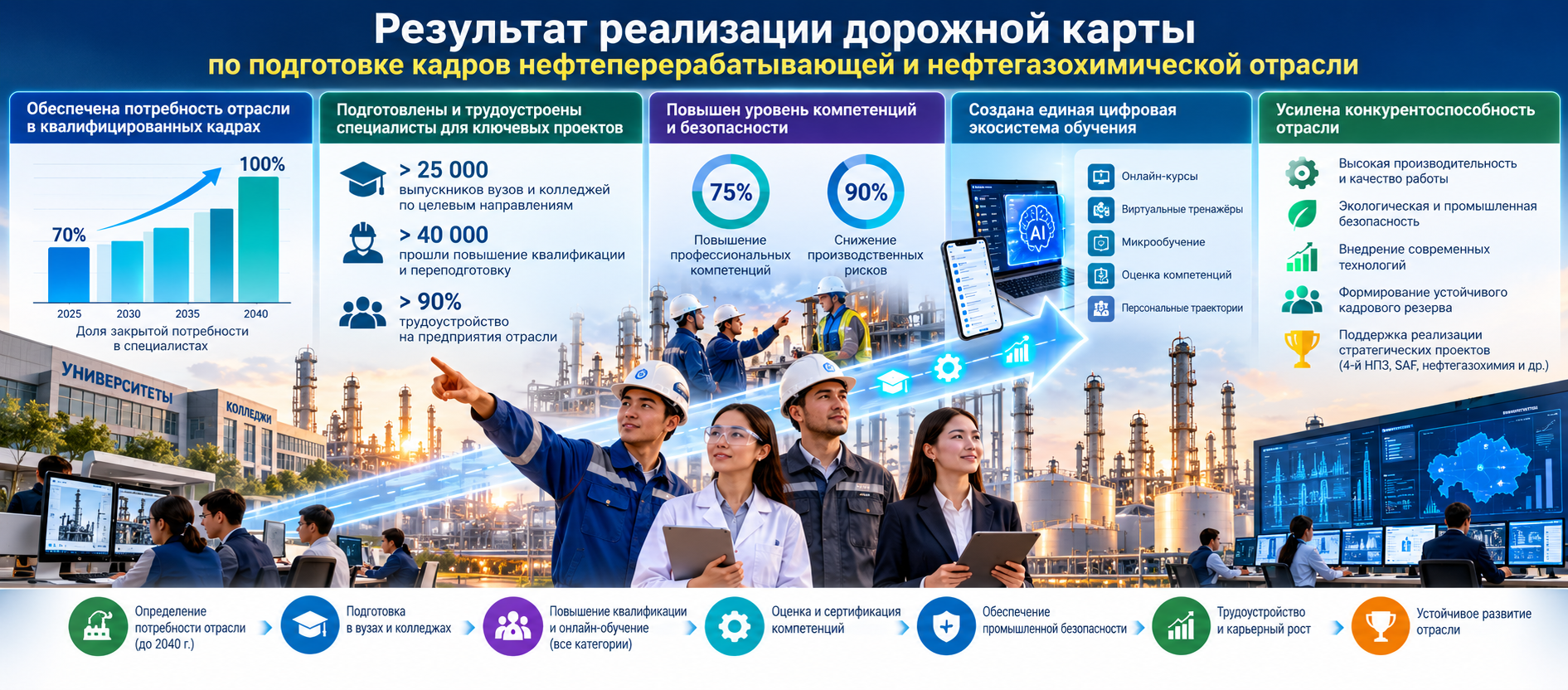 Ожидаемые результаты реализации дорожной карты подготовки кадров.